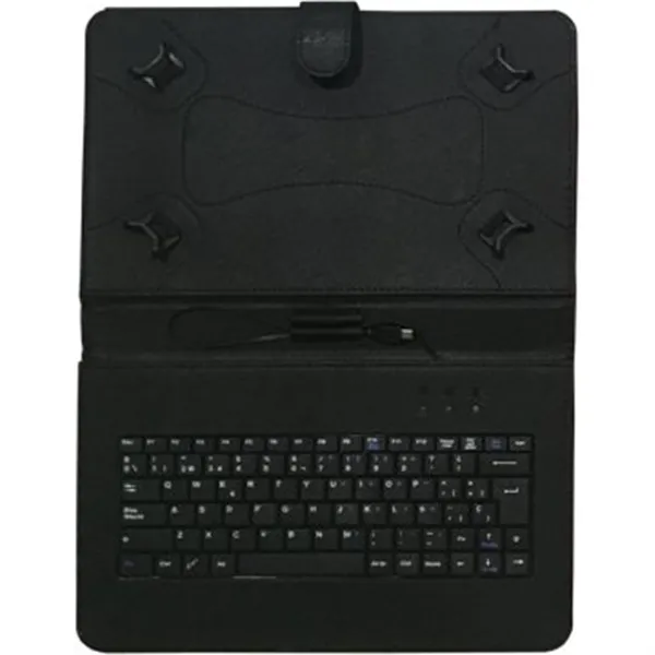 Talius Funda Con Teclado Para Tablet 10.1" Cv-3006 Micro Usb/tipo C Black