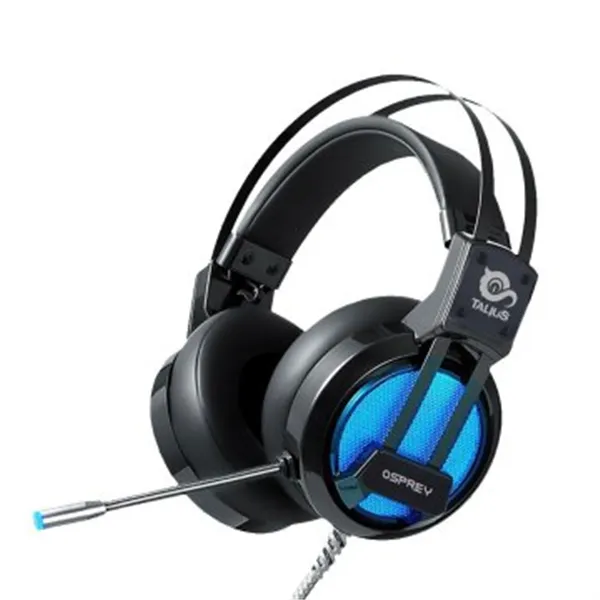 Talius Auricular Gaming Osprey 7.1 Usb Con Microfono Color Negro Y Azul