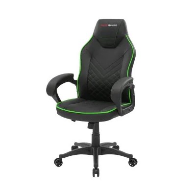 Silla Gamer Mars Gaming Mgcx One Negra Con Detalle Linea Verde