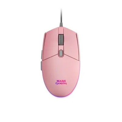 Mouse Mars Gaming Rgb Mmg Pink 3200dpi 6 Botones Iluminacion