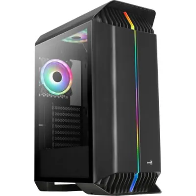 Caja Atx Semitorre Gaming Aerocool Gladiator Black V1 Diseño