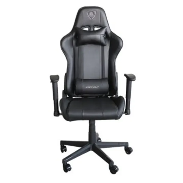 Silla Gamer Pro Keep Out Xspro-racing Black Detalle Con Diseño De Carbono Reposabrazos 2d Cojin Lumbar Y Cervical