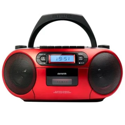 Radio Cd Bluetooth Portable Aiwa Boombox Bbtu-550 Red 6w Rms Bt