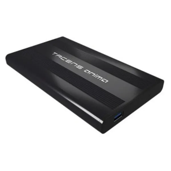 Caja Externa 2.5" Usb 3.0 Tacens Anima Ahd1 Usb 3.0 Para Discos Sata 2.5" (9.5mm) Acabado En Aluminio Negro