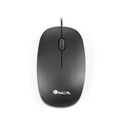 Mouse Ngs Flame Black Optico Por Cable Con Conexion Usb-c