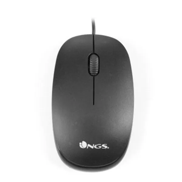 Mouse Ngs Flame Black Optico Por Cable Con Conexion Usb-c