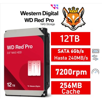 WD Red Pro NAS 12TB 7200rpm HDD 3.5" 256MB SATA 6GB/s