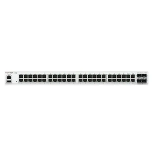 Switch Gestionable Fortinet Fortiswitch 148f L2+ 48xge Rj45 4x10ge Sfp+ Montaje Rack 512mb Ddr3