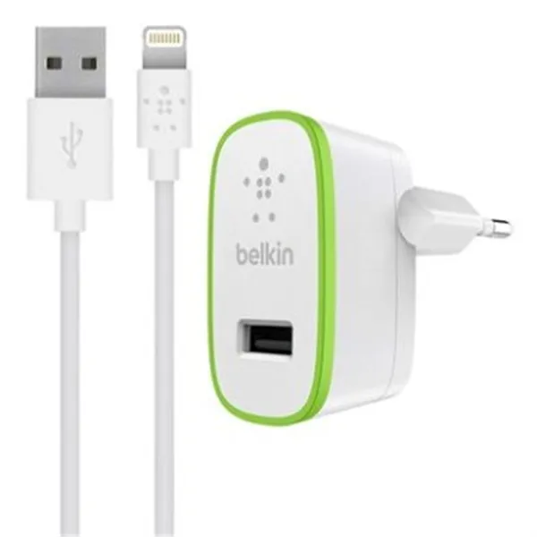 Cargador De Pared Belkin Wca002vf1mwh Boost Charge Usb + Cable Linghtning