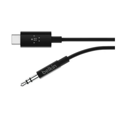 Cable De Audio Belkin F7u079bt03-blk Usb-c A Jack 3.5mm Rockstar