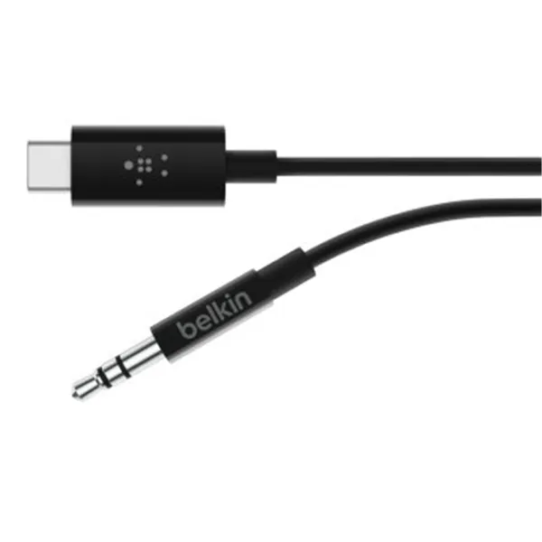 Cable De Audio Belkin F7u079bt03-blk Usb-c A Jack 3.5mm Rockstar