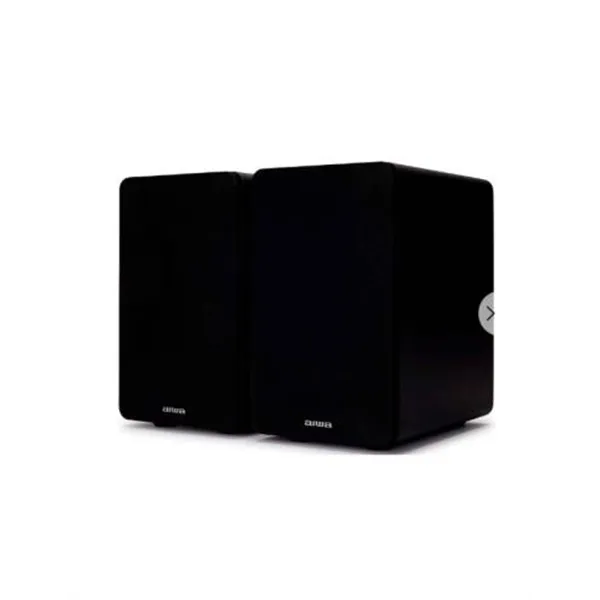 Altavoces 2.0 Hifi Pasivos Aiwa Sp-a100 Color Negro 2x70w Rms Conectores Chapados En Oro