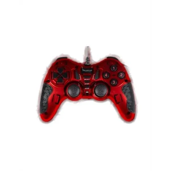 Gamepad Konix Pc Drakkar Blood Axe Evo Cable Usb 1.8m Color Rojo Y Negro