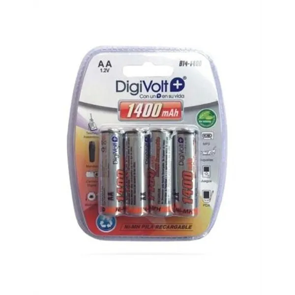 Pila Recargable Aa/r6 1400 Mah Bt4-1400 "blister De 4 Unidades"