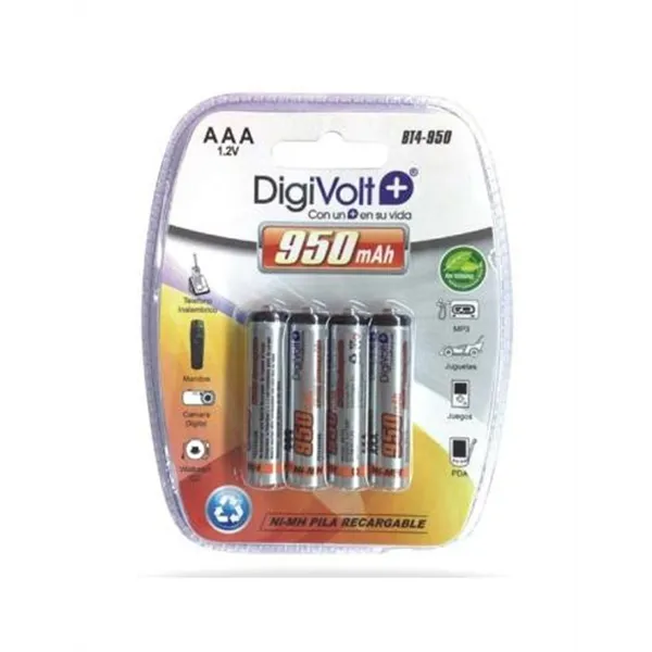 Pila Recargable Aaa/r3 950 Mah Bt4-950 "blister De 4 Unidades"