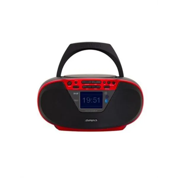 Radio Cd Bluetooth Portable Aiwa Boombox Bbtu-500dab/bk Rojo 6w Rms Bt Mp3 Usb Y Jack 3.5mm