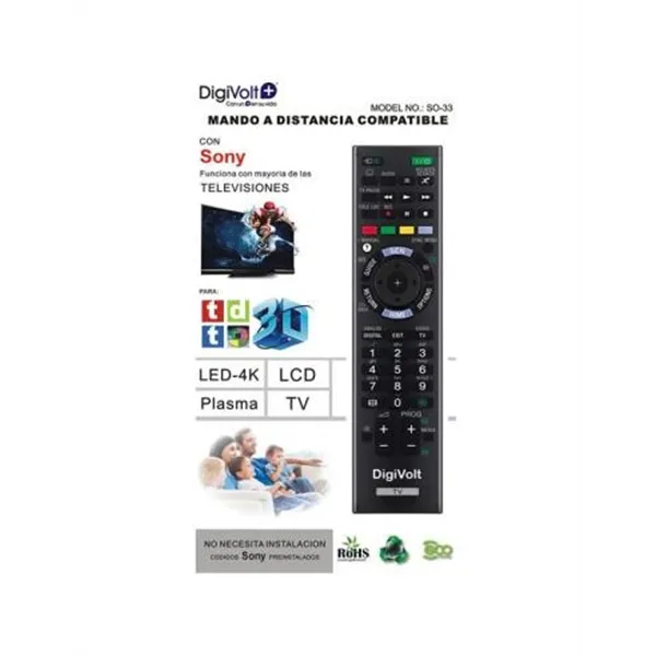 Mando Compatible Para Tv Sony So-33