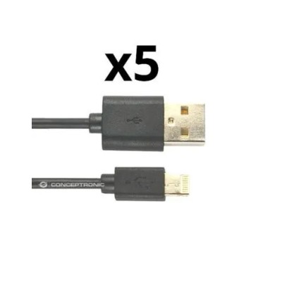 Kit 5 Unidades Cable Lighting Nortess Iphone 5 6/7/8/ X Ipad 2