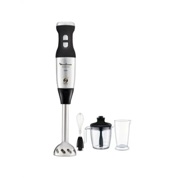 Batidora De Mano Moulinex Steelforce Dd883d10 1000w 20 Velocidades Vaso De 800ml Y Picadora De 500ml