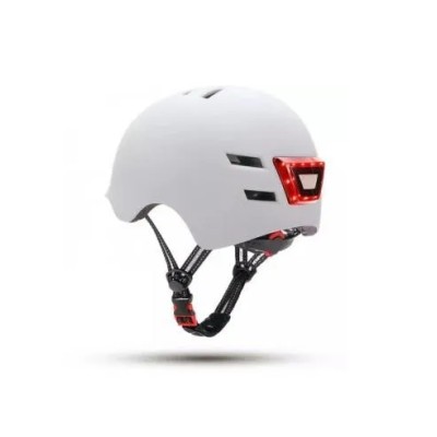 Casco Youin Homologado Color Blanco Talla L Con Led Frontal Y