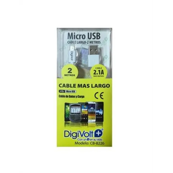 Cable Microusb A Usb Largo 2 Metros Cb-8226