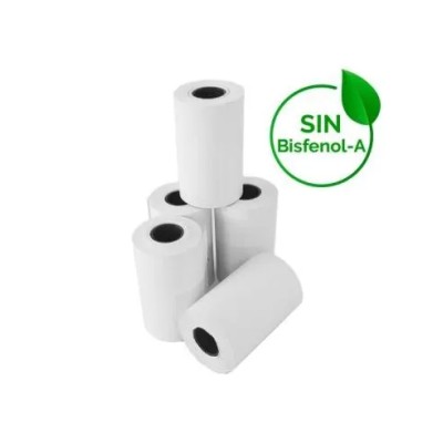 Pack De 10 Rollos De Papel Termico De 57x35mm Libre De Bisfenol