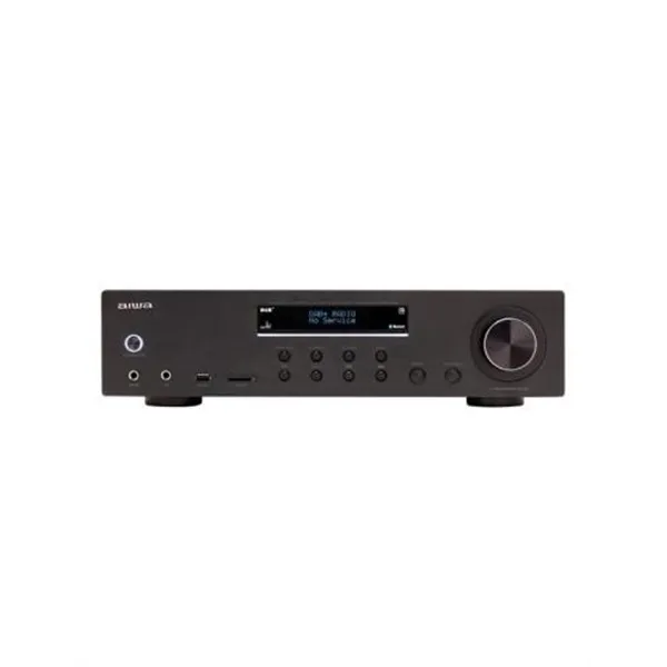 Amplificador Bluetooth Aiwa Amr-200dab/bk Black Dab+ 200w Rms 7 Entradas Analogicas Fm/usb/sd