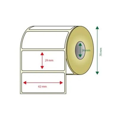 Pack De 6 Rollos De Etiquetas Adhesivas Termicas Blancas Approx