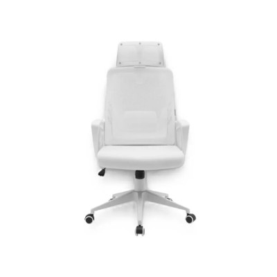 Silla Ergonomica Mars Gaming Mgcergolitew Blanca Con Detalles