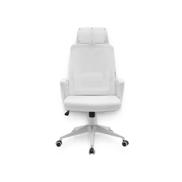 Silla Ergonomica Mars Gaming Mgcergolitew Blanca Con Detalles En Blanco Respaldo En Malla Transpirab