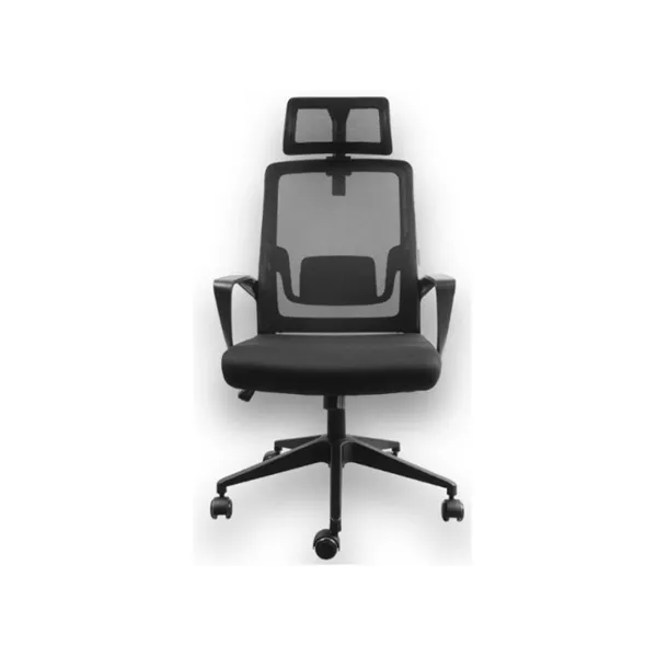 Silla Ergonomica Mars Gaming Mgcergolitebk Negra Con Detalles En Negro Respaldo En Malla Transpirabl