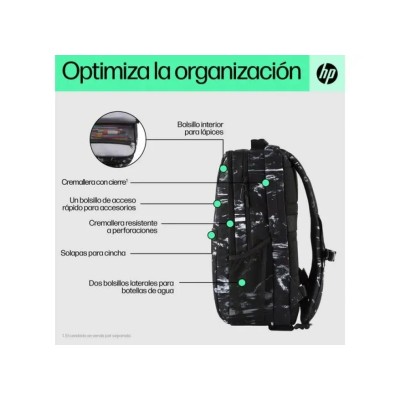 Mochila HP Campus XL 7J592AA para Portátiles hasta 16' Negra y