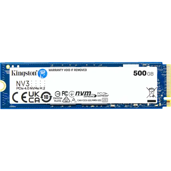 Kingston NV3 NVMe SSD 500GB PCIe 4.0 5000MB/s M.2 2280