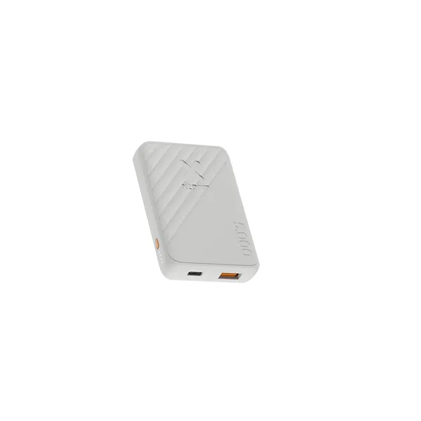 Xtorm Go2 12W Batería portátil de carga rápida 5.000 mAh Dual USB-C/USB-A, Blanco ceniza