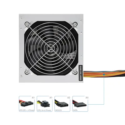 Fuente de Alimentación TooQ TQEP-500SSE/ 500W/ Ventilador 12cm