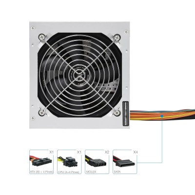 Fuente de Alimentación Tooq TQEP-500SSE-O OEM/ 500W/ Ventilador