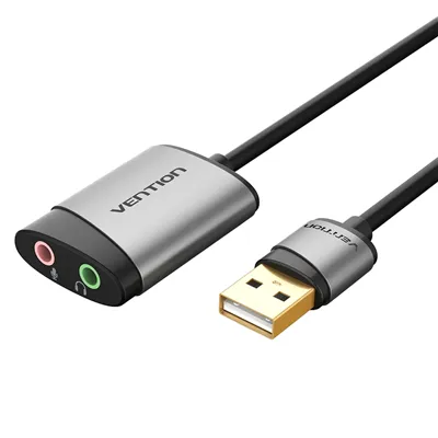 Tarjeta de Sonido Vention CDKHB/ USB Macho - 2xJack 3.5 Hembra