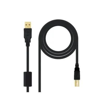Cable USB 2.0 Impresora Nanocable 10.01.1203/ USB Tipo-B Macho
