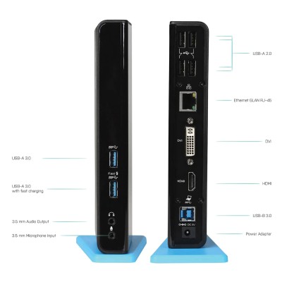 Docking USB 3.0 I-Tec U3HDMIDVIDOCK/ 6xUSB/ 1xUSB Tipo-B/