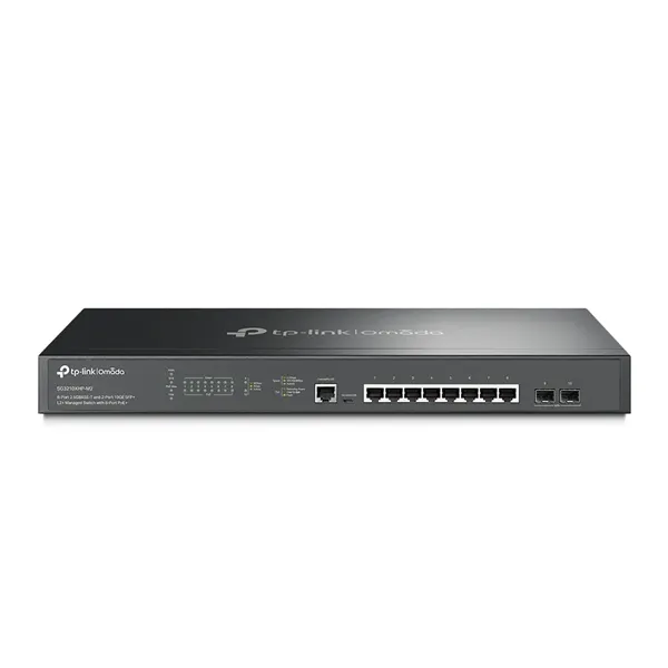 Switch Gestionable TP-Link Omada JetStream TL-SG3210XHP-M2/ WiFi 6/ 10 Puertos/ RJ-45 10/100/1000/ PoE+/ SFP+ 10GE