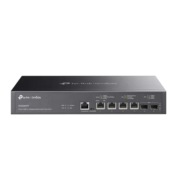 Switch Gestionable TP-Link Omada TL-SX3206HPP/ WiFi 6/ 6 Puertos/ RJ-45 10GE/ PoE++