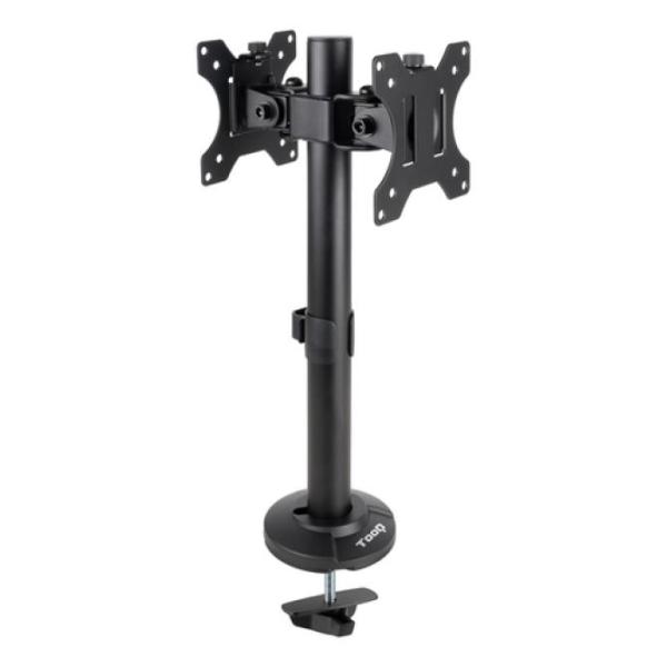 TooQ Soporte de Mesa para 2 Pantallas 17"-32", Negro