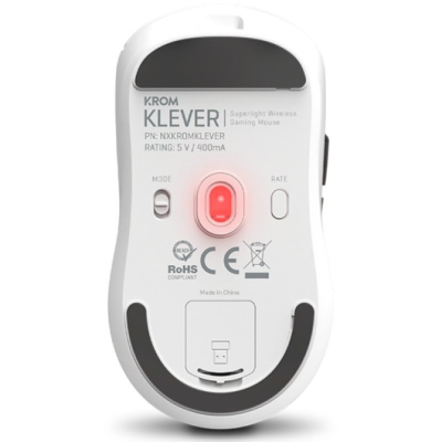 Krom Klever Blanco Ratón Gaming Inalámbrico Hasta 10000 DPI