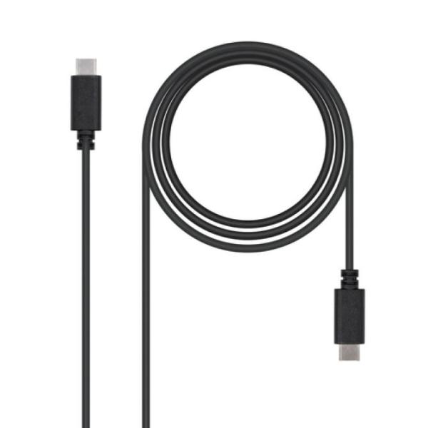 Nanocable USB 2.0, 1m cable USB USB C Negro