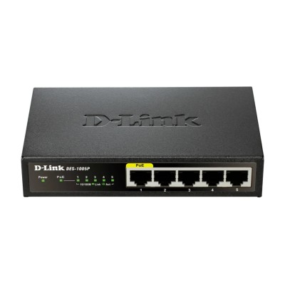 Switch D-Link DES-1005P 5 Puertos/ RJ45 10/100Mbps PoE