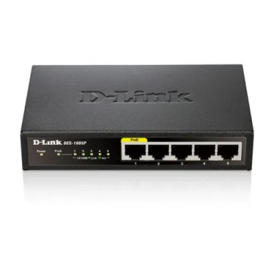 Switch D-Link DES-1005P 5 Puertos/ RJ45 10/100Mbps PoE