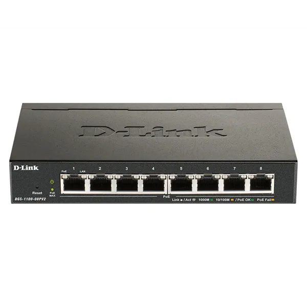 Switch D-Link DGS-1100-08PV2 8 Puertos/ RJ-45 10/100/1000 PoE