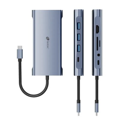 Docking USB Tipo-C Leotec LEDS01/ 3xUSB/ 2xUSB Tipo-C/ 1xUSB