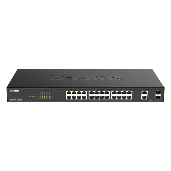 Switch Gestionable D-Link DGS-1100-26MPV2 26 Puertos/ RJ-45 10/100/1000/ SFP/ PoE