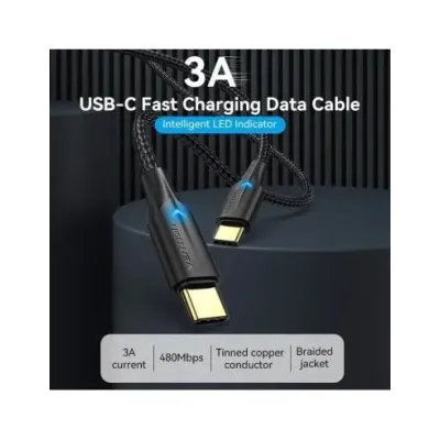 Cable USB 2.0 Tipo-C 3A Vention TAUBF/ USB Tipo-C Macho - USB